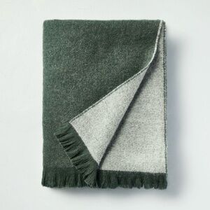 Hearth & Hand Magnolia Faux Mohair Throw Blanket - Green
